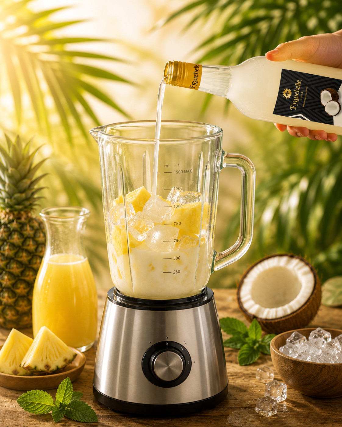 The recipe for a non-alcoholic piña colada
